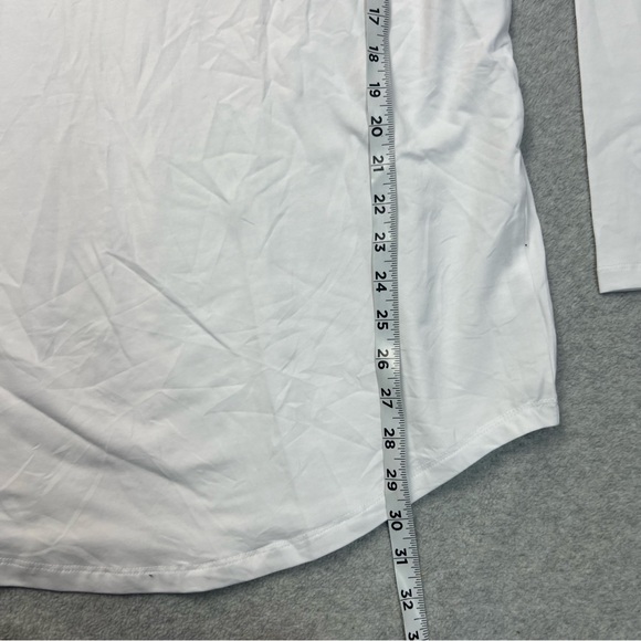 Zyia Active Shirt Mens 2XL XXL White Long Sleeve Henley Cotton Blend Stretch NWT - Picture 3 of 9